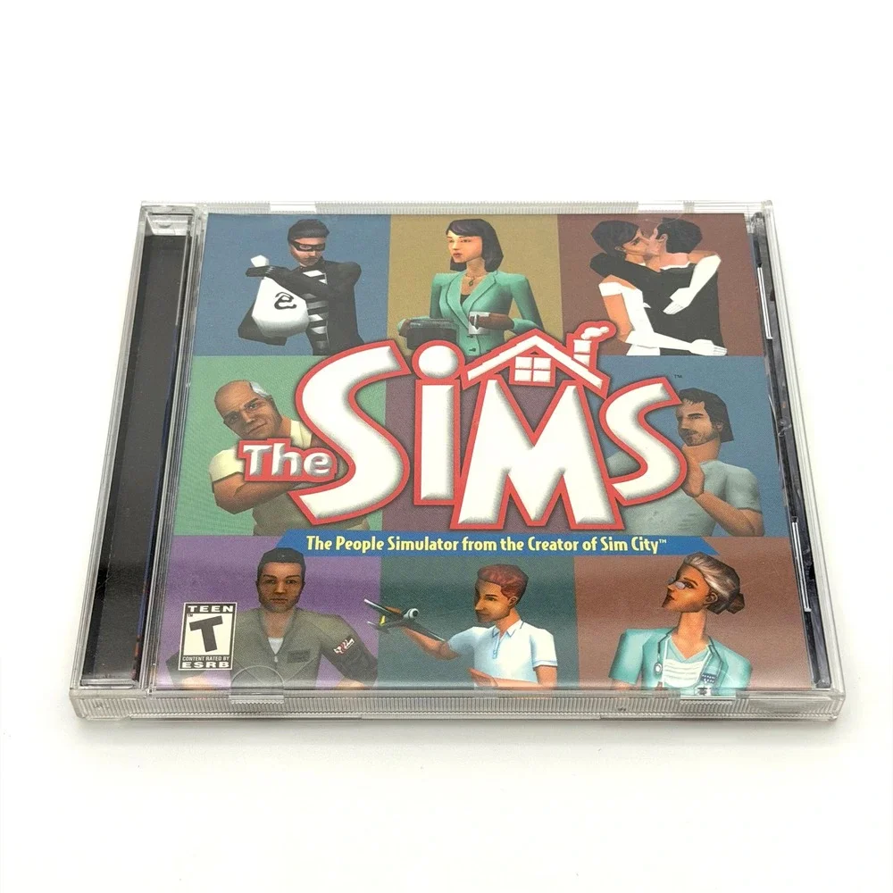 The Sims PC Big Box Game 2000 Maxis EA Complete CIB Manual Reference Card